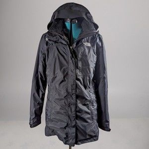 North Face Womens Medium 2 In 1 Hyvent Parka Black  Removable Liner